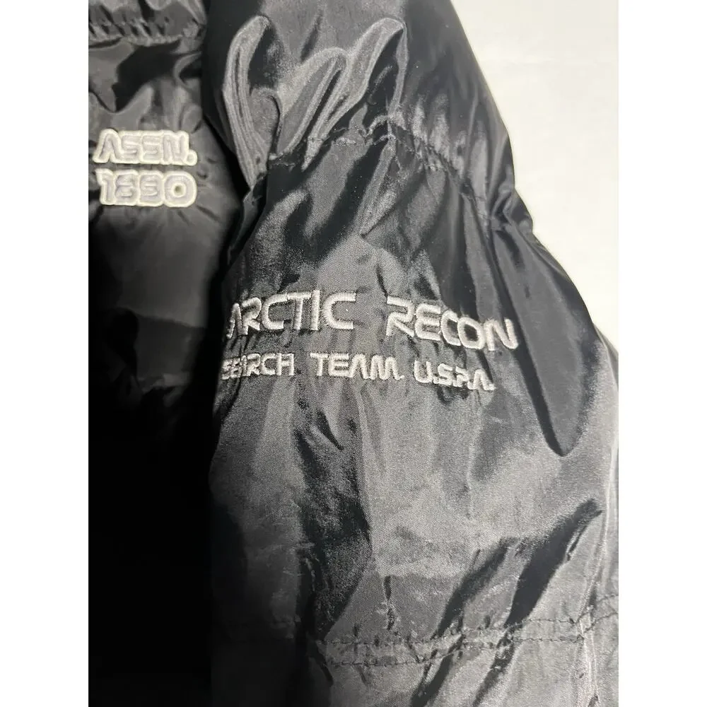 U.S. Polo Assn Arctic Recon Search Team Jacket Mens XL Black Puffer Hooded